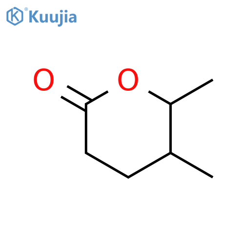 2H-Pyran-2-one, tetrahydro-5,6-dimethyl-, cis- structure