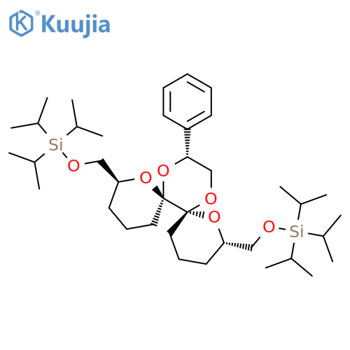 1,8,13,16-Tetraoxadispiro[5.0.5.4]hexadecane, 14-phenyl-2,9-bis[[[tris(1-methylethyl)silyl]oxy]methyl]-, (2S,6R,7S,9S,14R)- structure