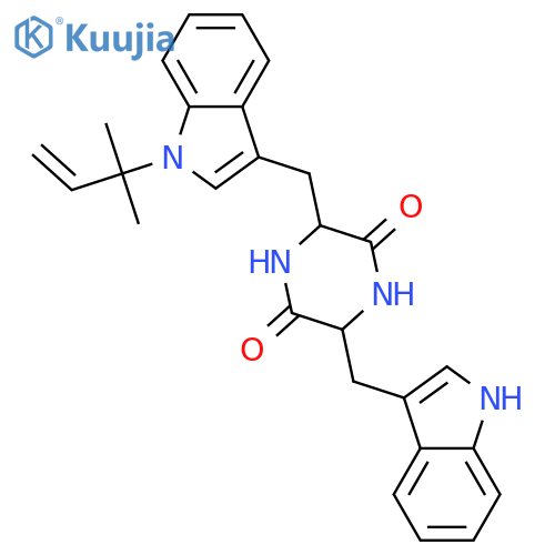 Cyclo(tryptophyltryptophyl); (3S,6S)-form, N1'-(1,1-Dimethyl-2-propenyl) structure