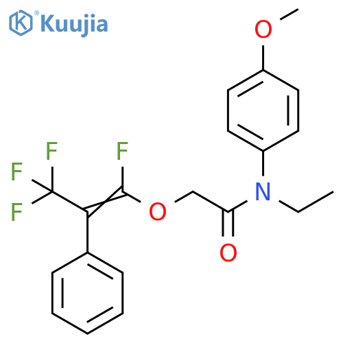 Acetamide,N-ethyl-N-(4-methoxyphenyl)-2-[(1,3,3,3-tetrafluoro-2-phenyl-1-propenyl)oxy]- structure