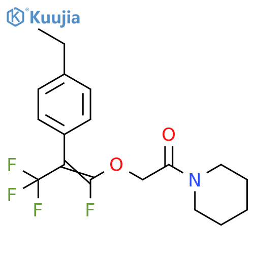 Piperidine,1-[[[2-(4-ethylphenyl)-1,3,3,3-tetrafluoro-1-propenyl]oxy]acetyl]- structure
