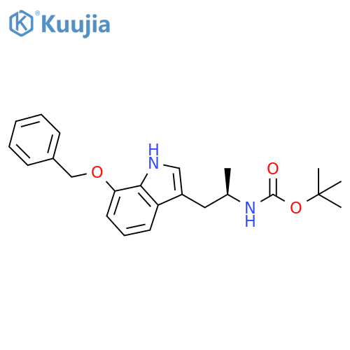Carbamic acid,[(1R)-1-methyl-2-[7-(phenylmethoxy)-1H-indol-3-yl]ethyl]-,1,1-dimethylethyl ester structure