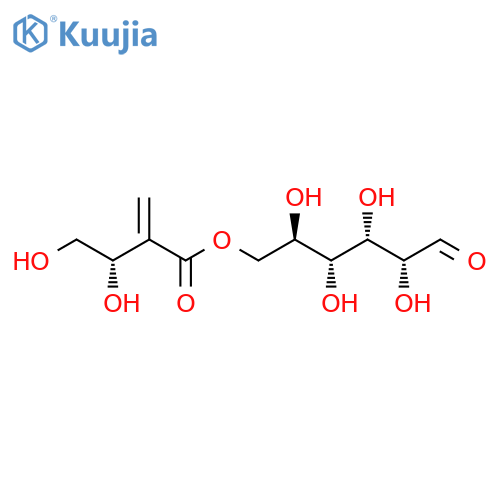 D-Glucose, 6-[(3S)-3,4-dihydroxy-2-methylenebutanoate] structure