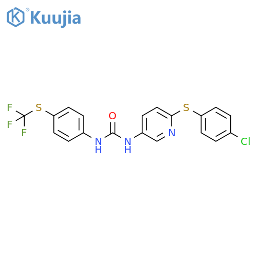 Urea,N-[6-[(4-chlorophenyl)thio]-3-pyridinyl]-N'-[4-[(trifluoromethyl)thio]phenyl]- structure