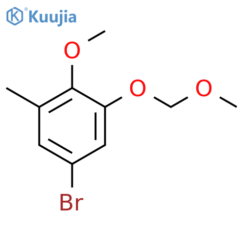 Benzene, 5-bromo-2-methoxy-1-(methoxymethoxy)-3-methyl- structure