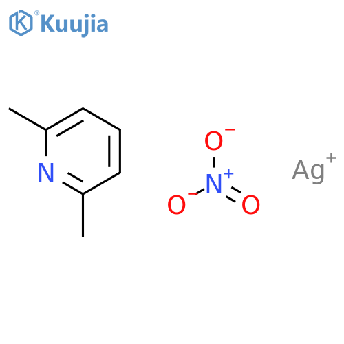 Silver(1+), (2,6-dimethylpyridine)-, nitrate structure