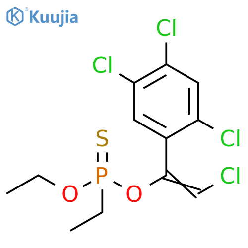Phosphonothioic acid, ethyl-,O-[2-chloro-1-(2,4,5-trichlorophenyl)ethenyl] O-ethyl ester structure