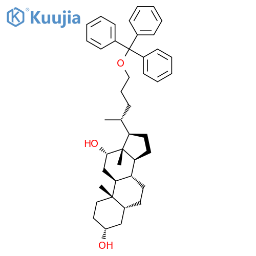 Cholane-3,12-diol, 24-(triphenylmethoxy)-, (3a,5b,12a)- structure