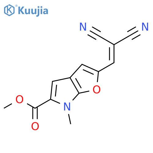 6H-Furo[2,3-b]pyrrole-5-carboxylicacid, 2-(2,2-dicyanoethenyl)-6-methyl-, methyl ester structure