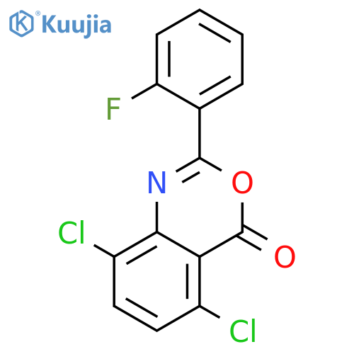 4H-3,1-Benzoxazin-4-one, 5,8-dichloro-2-(2-fluorophenyl)- structure