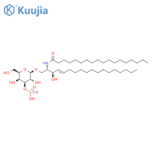 N-[(1S,2R,3E)-2-hydroxy-1-[[(3-O-sulfo-β-D-galactopyranosyl)oxy]methyl]-3-heptadecen-1-yl]-octadecanamide structure