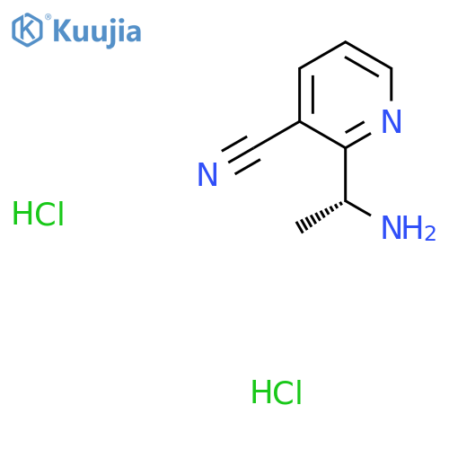 (R)-2-(1-Aminoethyl)nicotinonitrile dihydrochloride structure
