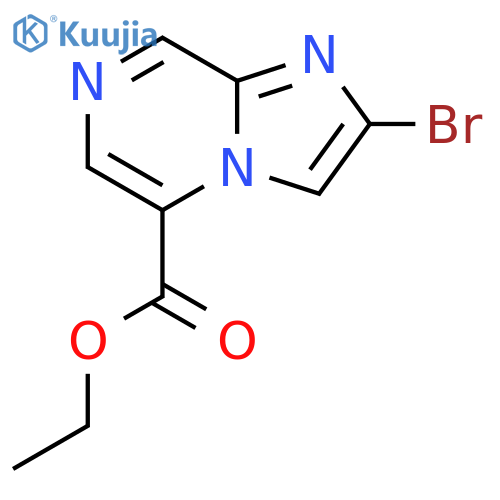 2-Bromo-imidazo[1,2-a]pyrazine-5-carboxylic acid ethyl ester structure