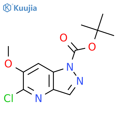 Tert-Butyl 5-chloro-6-methoxy-1H-pyrazolo[4,3-b]pyridine-1-carboxylate structure