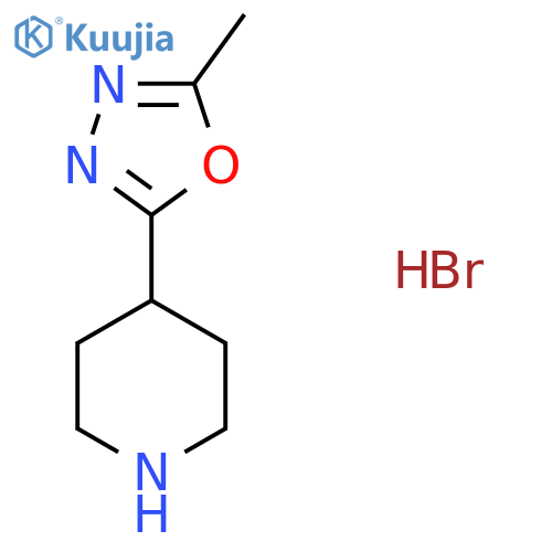 2-Methyl-5-(piperidin-4-yl)-1,3,4-oxadiazole hydrobromide structure