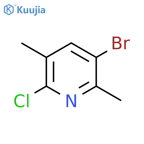 3-Bromo-6-chloro-2,5-dimethylpyridine structure