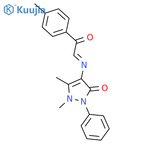 3H-Pyrazol-3-one,1,2-dihydro-1,5-dimethyl-4-[[2-(4-methylphenyl)-2-oxoethylidene]amino]-2-phenyl- structure