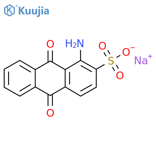 Sodium 1-amino-9,10-dioxo-9,10-dihydroanthracene-2-sulfonate structure