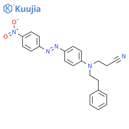 3-[4-(4-nitrophenyl)azo-N-phenethyl-anilino]propanenitrile structure