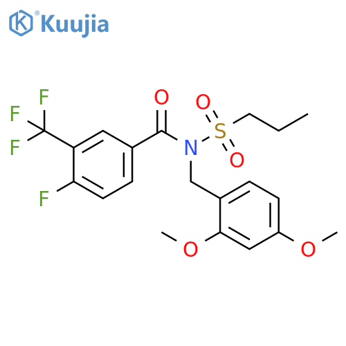 Benzamide, N-[(2,4-dimethoxyphenyl)methyl]-4-fluoro-N-(propylsulfonyl)-3-(trifluoromethyl)- structure