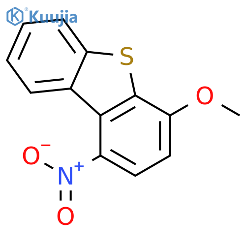 Dibenzothiophene, 4-methoxy-1-nitro- structure