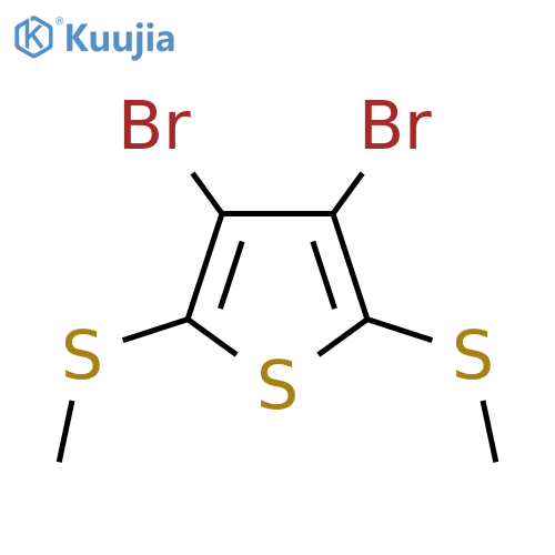 3,4-Dibromo-2,5-bis(methylthio)thiophene structure