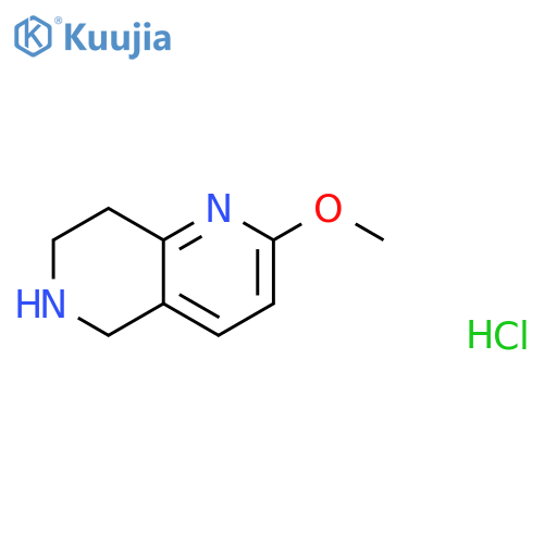 1,6-Naphthyridine, 5,6,7,8-tetrahydro-2-methoxy-, hydrochloride (1:1) structure