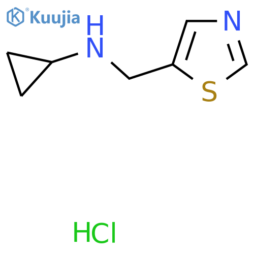 N-(1,3-thiazol-5-yl)methylcyclopropanamine hydrochloride structure