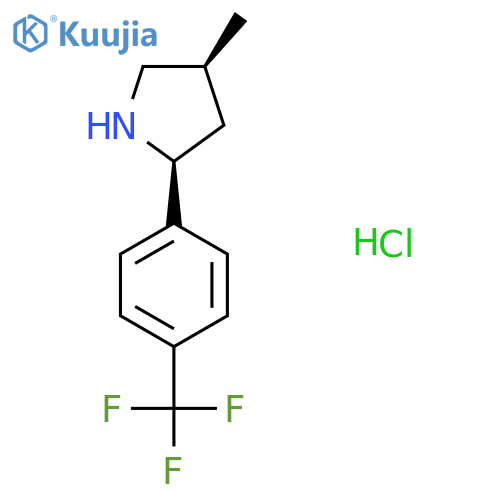 rac-(2R,4R)-4-methyl-2-4-(trifluoromethyl)phenylpyrrolidine hydrochloride structure