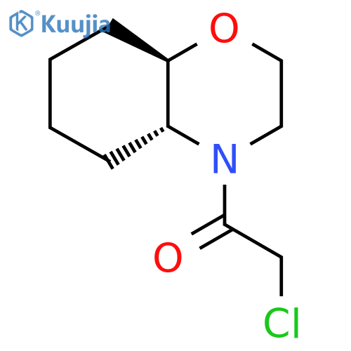rac-1-(4aR,8aR)-octahydro-2H-1,4-benzoxazin-4-yl-2-chloroethan-1-one structure