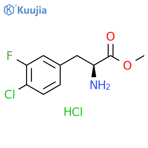 methyl (2S)-2-amino-3-(4-chloro-3-fluorophenyl)propanoate hydrochloride structure
