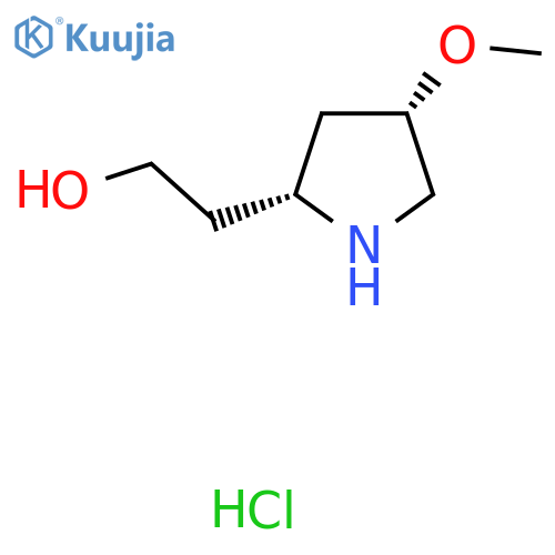 2-(2R,4S)-4-methoxypyrrolidin-2-ylethan-1-ol hydrochloride structure