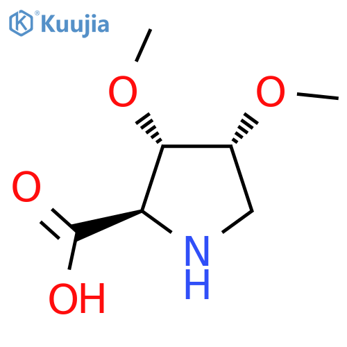rac-(2R,3S,4R)-3,4-dimethoxypyrrolidine-2-carboxylic acid structure