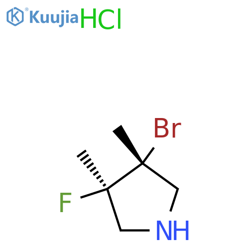 rac-(3R,4R)-3-bromo-4-fluoro-3,4-dimethylpyrrolidine hydrochloride, trans structure