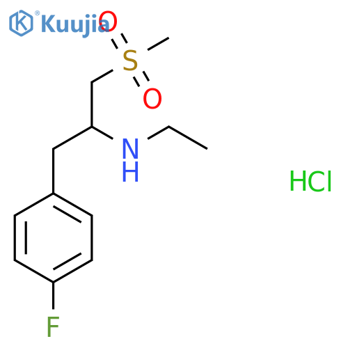 ethyl1-(4-fluorophenyl)-3-methanesulfonylpropan-2-ylamine hydrochloride structure