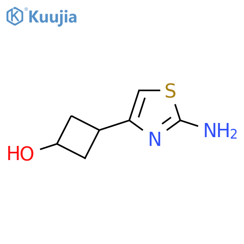 3-(2-amino-1,3-thiazol-4-yl)cyclobutan-1-ol, Mixture of diastereomers structure