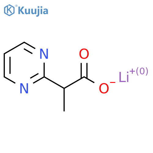 lithium(1+) 2-(pyrimidin-2-yl)propanoate structure