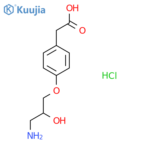 2-4-(3-amino-2-hydroxypropoxy)phenylacetic acid hydrochloride structure