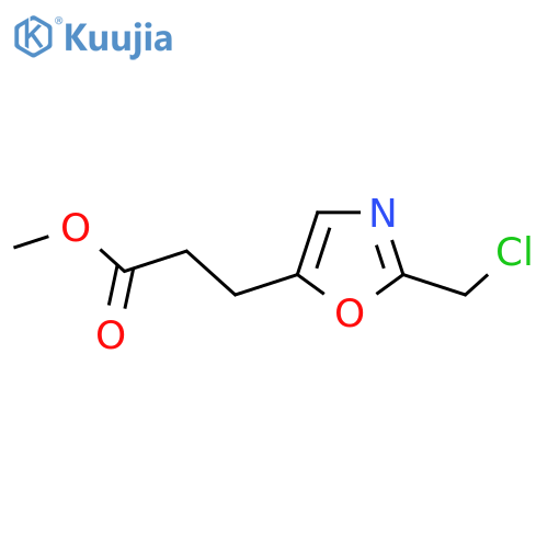 methyl 3-2-(chloromethyl)-1,3-oxazol-5-ylpropanoate structure