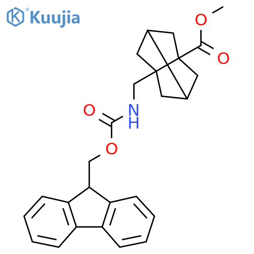 methyl 5-({(9H-fluoren-9-yl)methoxycarbonyl}amino)methyltricyclo3.3.0.0,3,7octane-1-carboxylate structure