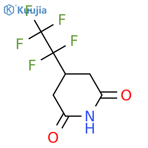 4-(1,1,2,2,2-pentafluoroethyl)piperidine-2,6-dione structure