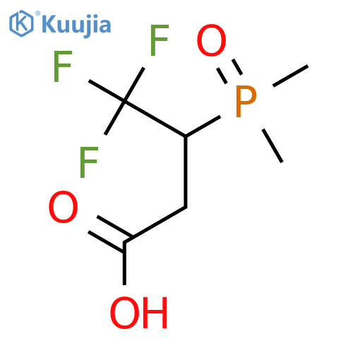 3-Dimethylphosphoryl-4,4,4-trifluorobutanoic acid structure
