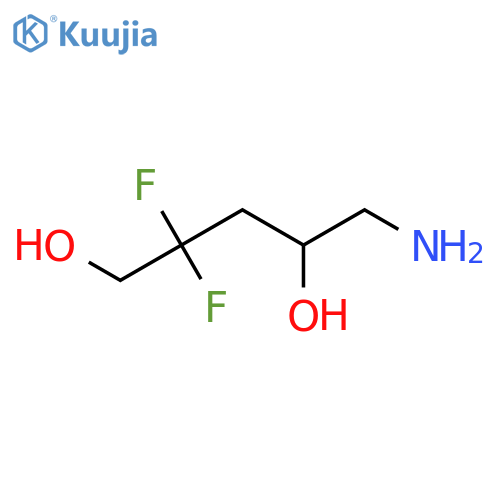 5-Amino-2,2-difluoropentane-1,4-diol structure