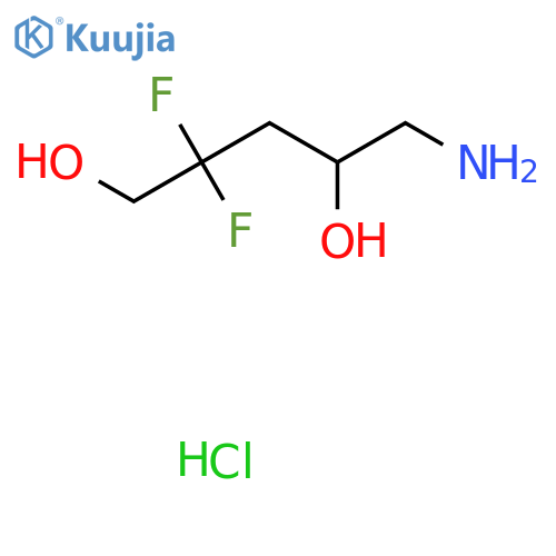 5-amino-2,2-difluoropentane-1,4-diol hydrochloride structure