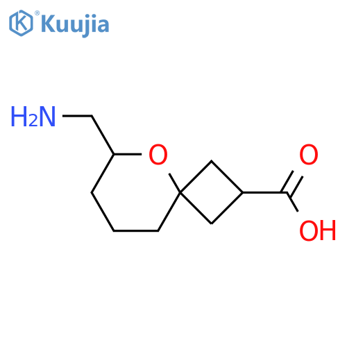 6-(aminomethyl)-5-oxaspiro3.5nonane-2-carboxylic acid structure