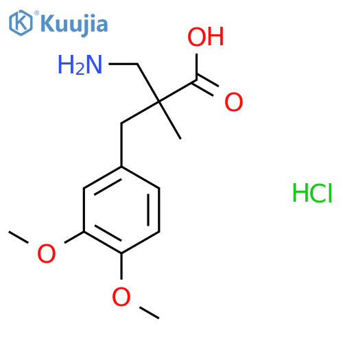 3-amino-2-(3,4-dimethoxyphenyl)methyl-2-methylpropanoic acid hydrochloride structure