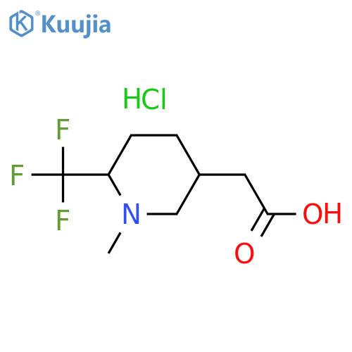 2-1-methyl-6-(trifluoromethyl)piperidin-3-ylacetic acid hydrochloride structure