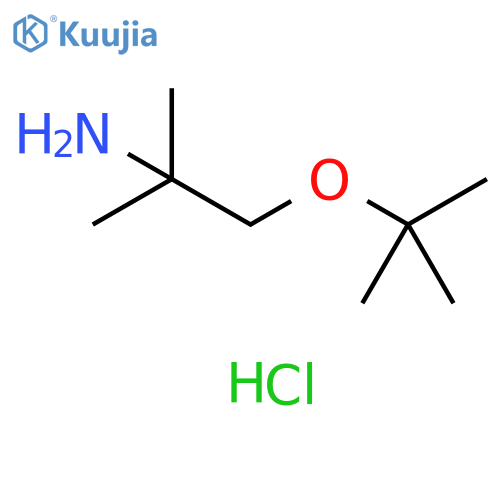 1-(tert-butoxy)-2-methylpropan-2-amine hydrochloride structure