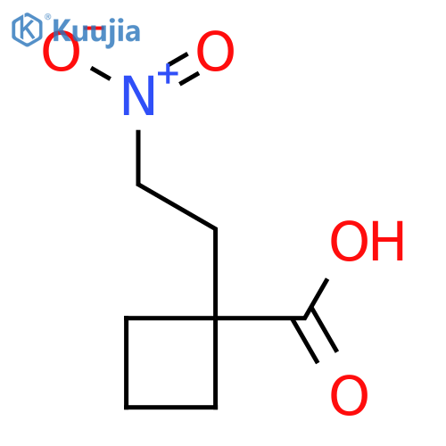 1-(2-Nitroethyl)cyclobutane-1-carboxylic acid structure