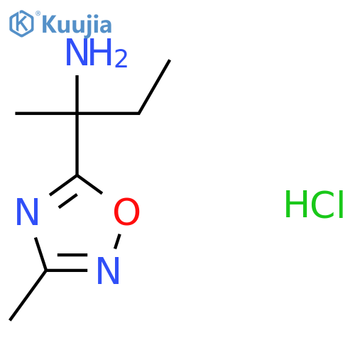 2-(3-Methyl-1,2,4-oxadiazol-5-yl)butan-2-amine;hydrochloride structure